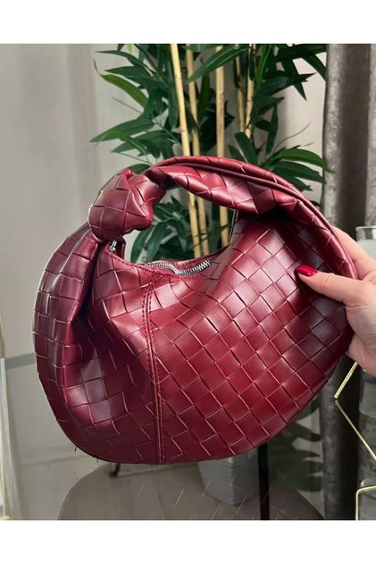 Stores Knot Detailed Knitted Handle Handbag