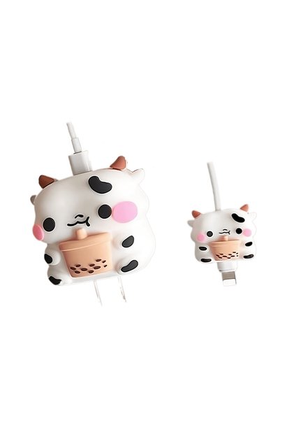 Iphone 18w 20w Hızlı Şarj Aleti Başlığı Adaptörü Koruma Kablo Ucu Koruyucu Kılıf Set Bubble Tea