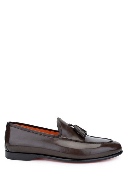 Men's Genuine Leather Brown Loafer Shoes