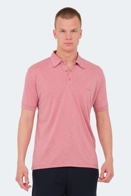 Katsuro Men's Polo Neck Pomegranate T-Shirt