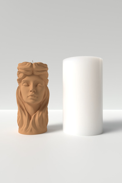 Kadın Heykeli Mum Silikon Kalıp M1 12 x 6 cm - Wild Women Kadın Gövdesi Mum Kalıbı