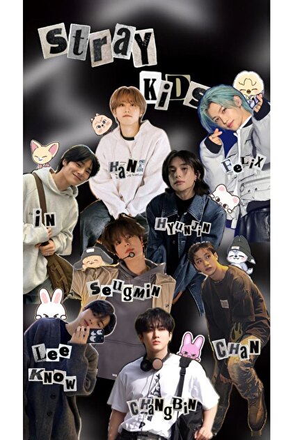 512 STORE Stray Kids News K-Pop Duvar Poster 30x42 Çerçevesiz