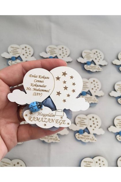 Baby Magnet Gift Baby Birth Birthday Magnet White Wooden 20 Pieces