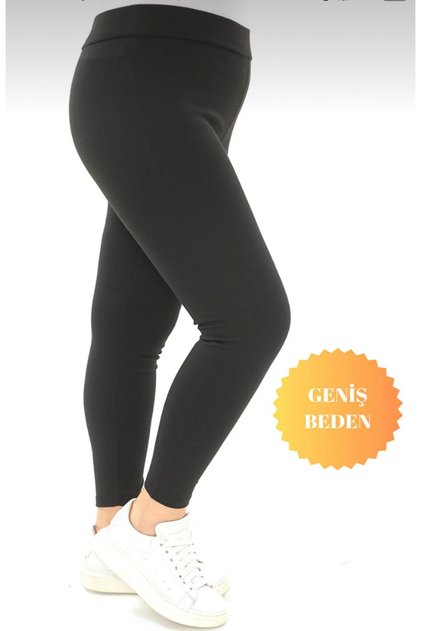 Curve Kadın Çelik Örme Büyük Beden Toparlayıcı Sıkılaştırcı Yüksek Bel Siyah Tayt