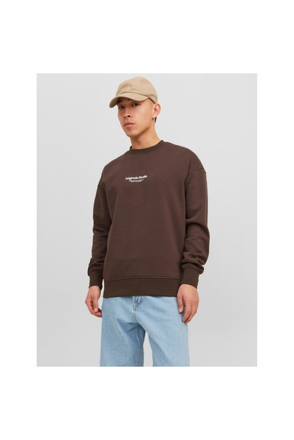 Jack&jones Vesterbro Erkek Kahverengi Bisiklet Yaka Sweatshirt