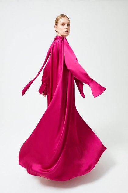 Satin Dress Cuff Sleeves
