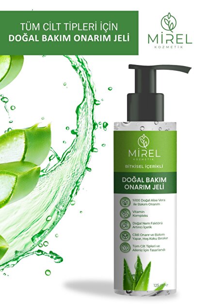 MİREL KOZMETİK Doğal Bakım Onarım Aloe Vera Jeli -nemlendirici