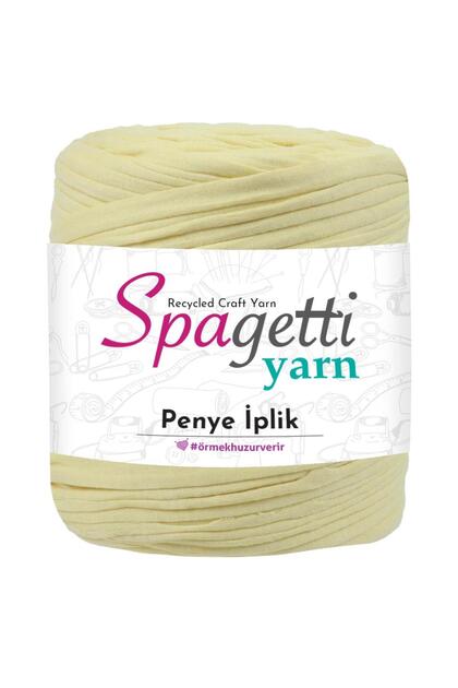 Combed Cotton Thread Light Yellow Hand Knitting Yarn