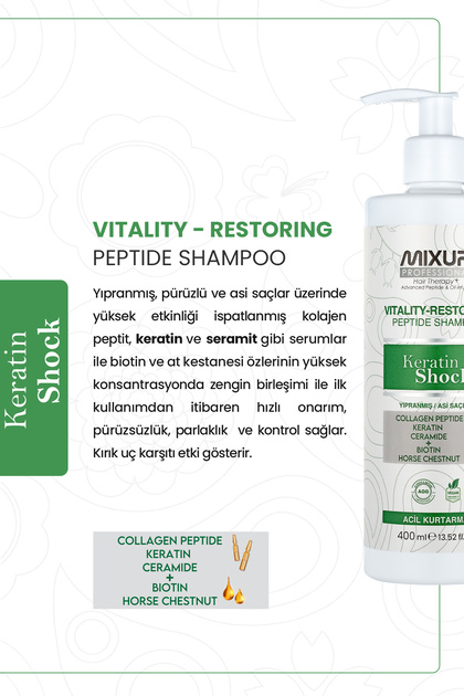 Mixup Acil Kurtarma Yıpranmış Saçlar için Kolajen,Peptit,Keratin