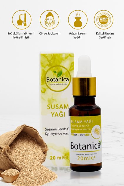 Sesame Oil - Sesamum Indicum - (Hair Nourishing Care Oil) Sesame Oil Fixed Vegetable Oil 20 ml