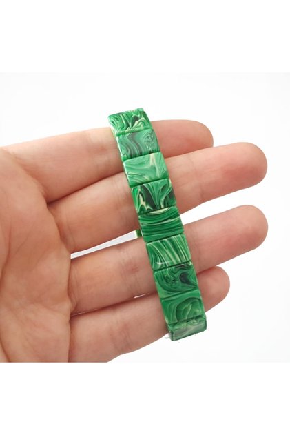 Special Design Elastic Trend Model Unisex Crimped Amber Bracelet