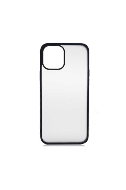 Apple Iphone 12 Mini Uyumlu Kılıf Ultra Ince Hafif Buzlu Sırt Renkli Kenar Yumuşak Silikon - 1