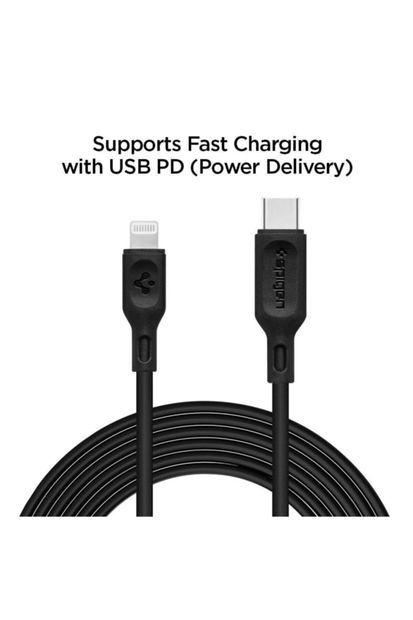 Spigen Essential Apple Usb-c To Lightning Pd Hızlı Şarj Ve Data Kablo Mfı Lisanslı 1 M C10cl Black - 4