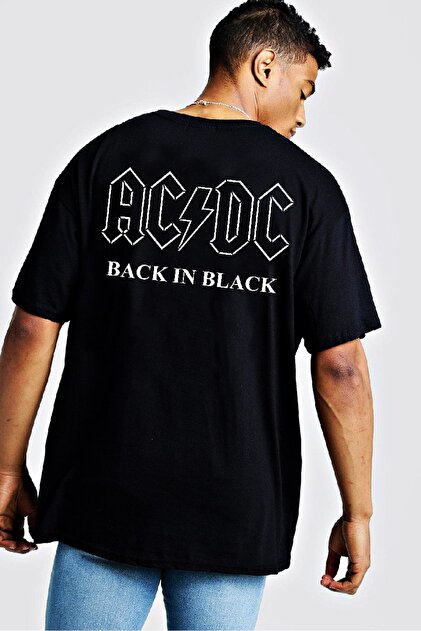 nrage Acdc Back In Black Oversize Tişört - Fiyatı, Yorumları