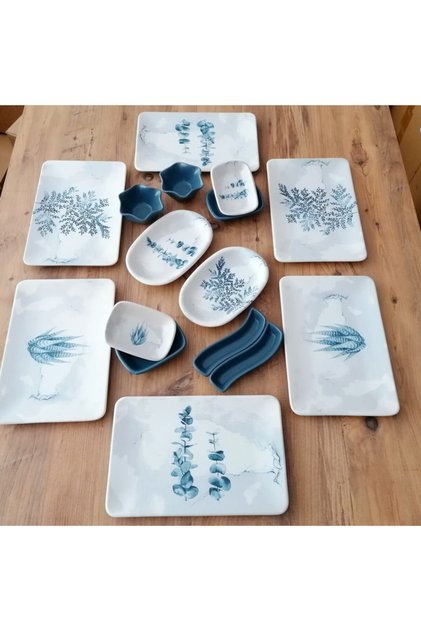 16 Parça 6 Kişilik Blue Magic Siera Kahvaltı Takımı