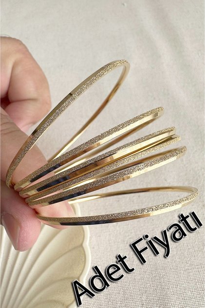 Caprea Çelik 20 CM ÇEVRELİ Yarı Simli Ajda Bilezik Bileklik Kadın Bilezik Bileklik