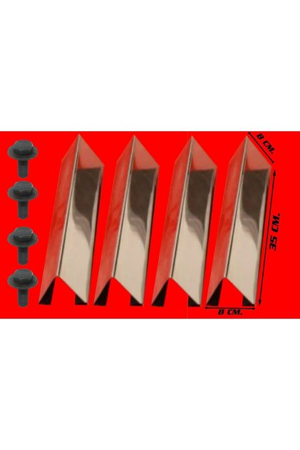 Krom Piramit Fırfır 35 Cm. 4 Adet Fiyatıdır.