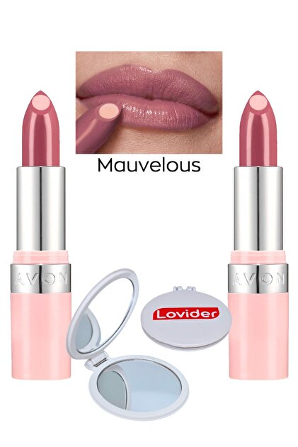 Işıltılı Ruj - Mauvelous 2'li + Lovider Cep Aynası