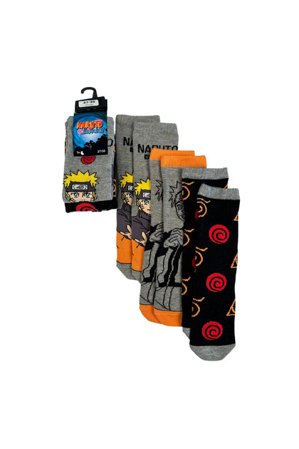 ORIGINAL LICENSED NARUTO BOY SOCKS TRIPLE SET NRT11