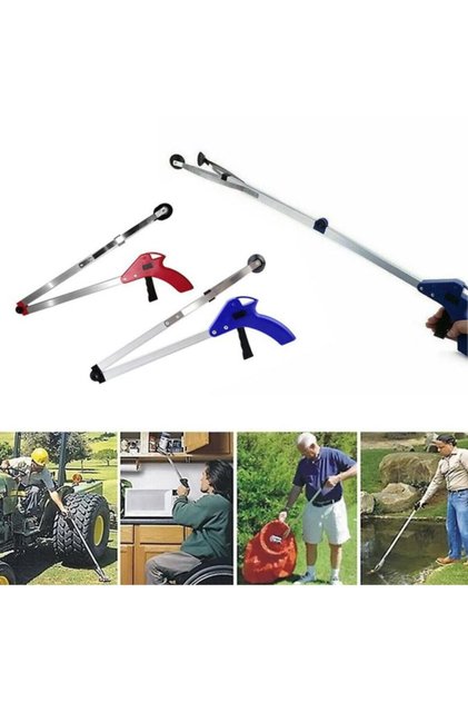 Çöp Toplama Uzanma Aparatı Bel Fıtığı Çekenlere Uzanma Aparatı 96 Cm Katlanır Model