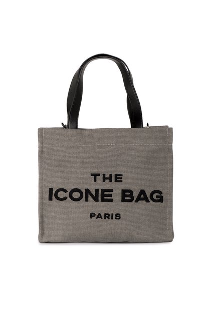 Icone Gray the Icone Bag Paris Embroidered Tote Women's Handbag and Shoulder Bag Medium Size