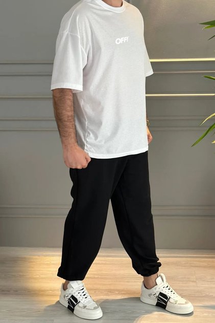 Joker Printed Sweatpants and T-Shirt - Jogger T-Shirt Top and Bottom Sweat Suit Set with Crew Neck