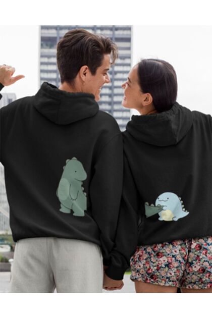 Dinosaur Printed Couple Matching Sweatshirts