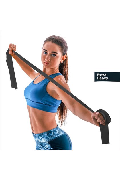 Exband 1 Meter Black Extra Strong Exercise Resistance Pilates Band