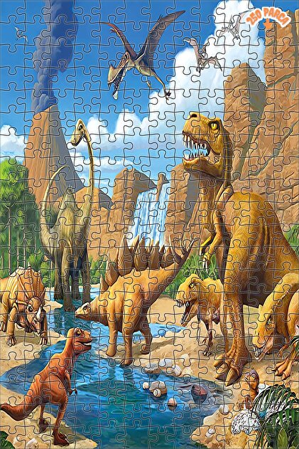 Teona Ahşap Dinozor Dekoratif Çift Katlı Çerçeveli Asılabilir