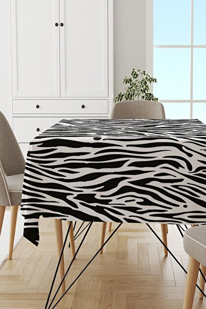 Stain Resistant Stain Resistant Thai Feather Velvet Washable Fabric Zebra Patterned Tablecloth Mso100