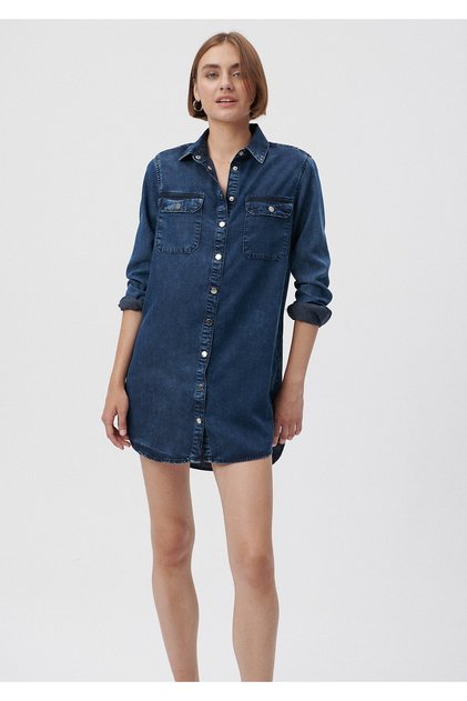 Gina Gold Classic Ink Blue Jean Dress1310349-85304
