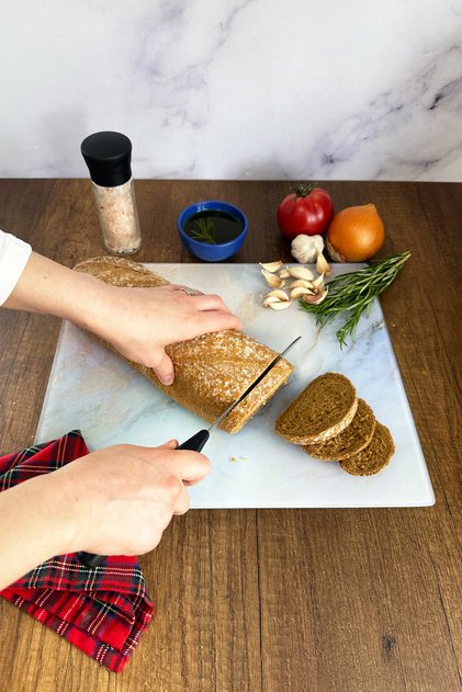 Supreme Marble Look | Glass Cutting Board - Glass Cutting Board | 29cm X 34cm