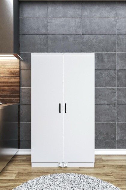 Haus Modüler 160CM 2 Kapaklı İç Raflı Çok Amaçlı Erzak Mutfak