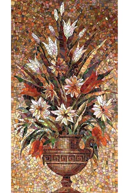 Mozaik Çiçek Marcel Sanat Elmas Mozaik Tablo 48x89cm