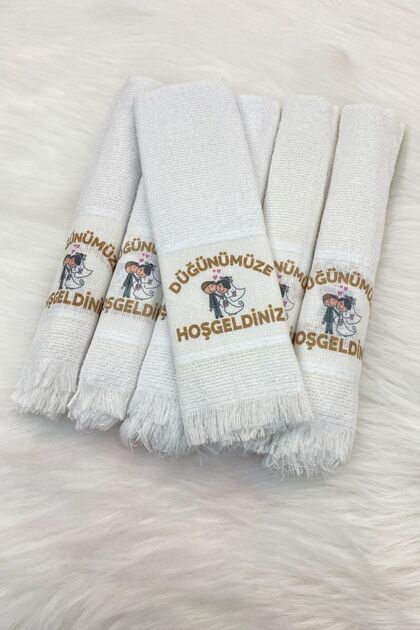 Wedding Circumcision Bride Convoy Car Towel Ornament, 12 Pieces