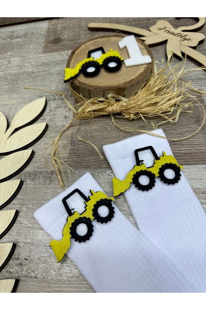 Business Machine Concept Below-The-Knee Baby Socks