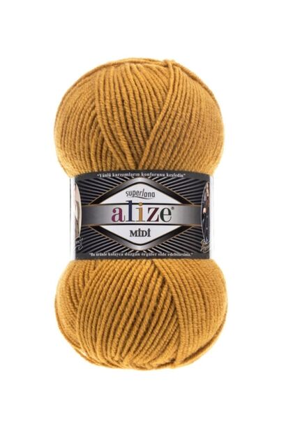 Süperlana Midi Safran 02 Hand Knitting Yarn Vest Cardigan Yarn Scarf Beanie Sweater Yarn
