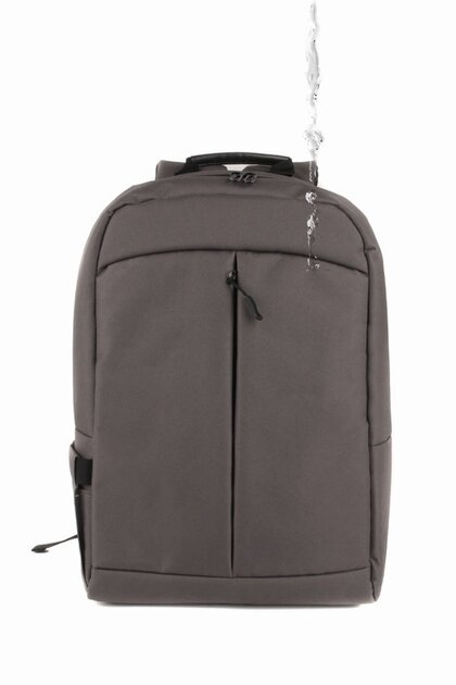 Rucsac pentru laptop de 15,6 "-16,1 "- Material impermeabil și cu fermoar - Gri închis