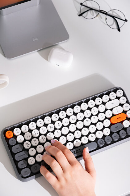 Everest KB-89 CITRUS Gri Wireless 2.4G + Bluetooth Çoklu Cihaz