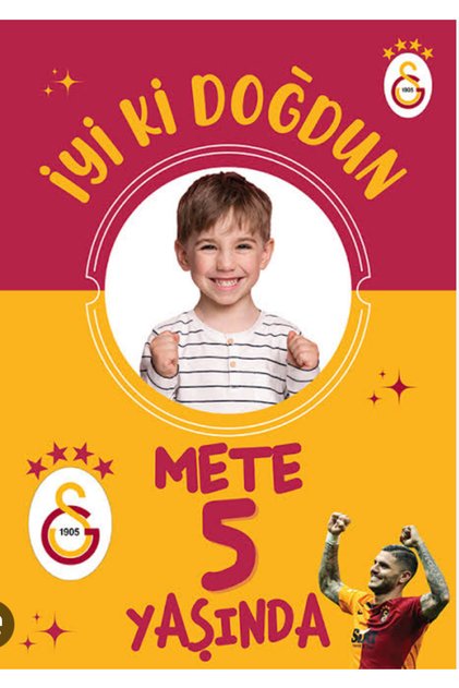 Galatasaraylı doğum günü afişi 70x 100