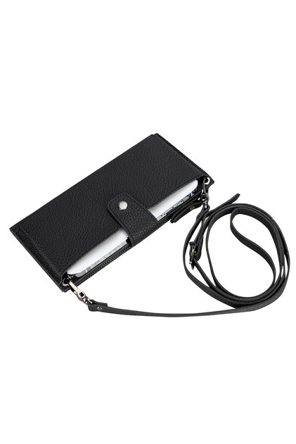 Genuine Leather Women's Wallet Bag with Strap, Phone Compartment, Card and Coin Compartments - Name Can Be Written