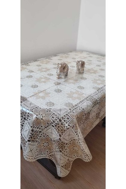 Meiwa Lace Look PVC Tablecloth