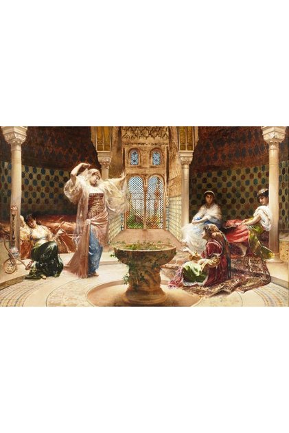 Osmanlı Harem Elmas Mozaik Tablo 91x56 Cm