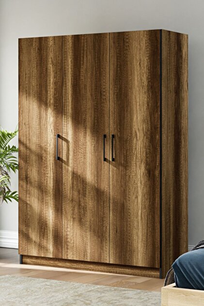 Ceramical Gre3 3 Kapaklı Dolap Gardrop - Ceviz - Fiyatı, Yorumları