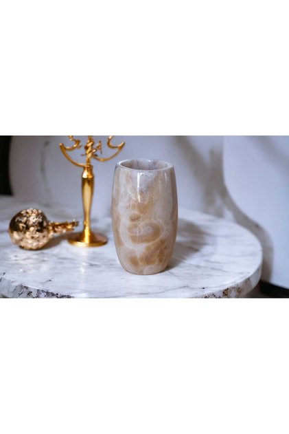 Doğal Taş Onyx Mermer El Yapımı Vazo (İhracat Kalite)