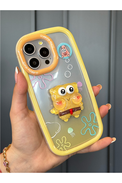iPhone 15 Pro Max Uyumlu 3 Boyutlu Karakter Desenli Darbe Emici Özellikli Lüx Tam Koruyucu Kılıf