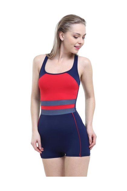 Women's Multi-Colored Horizontal Striped Swim Swimsuit