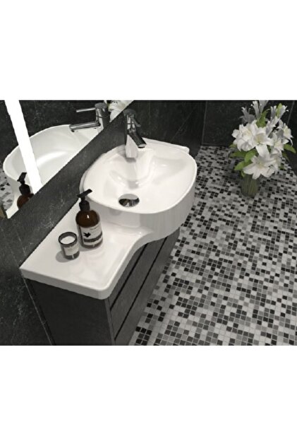 TURKUAZ Harmony Etajerli Lavabo 100x37,5x26,4 cm (Sağdan Hazneli