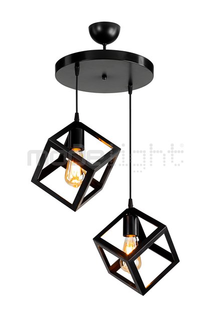 KÜP 2Lİ AVİZE SİYAH