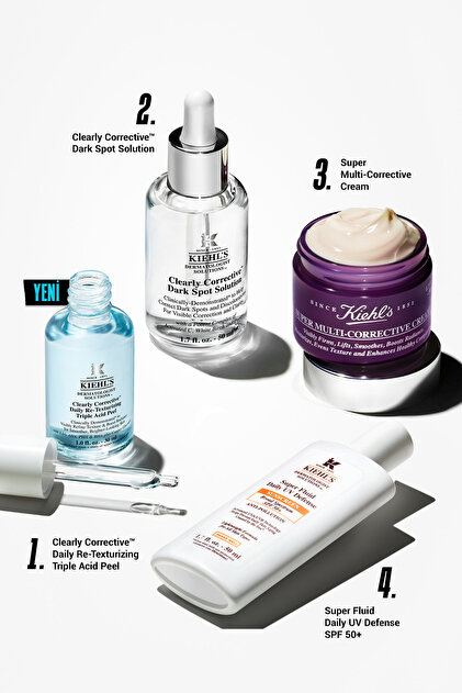 Kiehl's Clearly Corrective セット Kiehl's Clearly Corrective Pürüzsüzleştirici & Aydınlatıcı Üçlü
